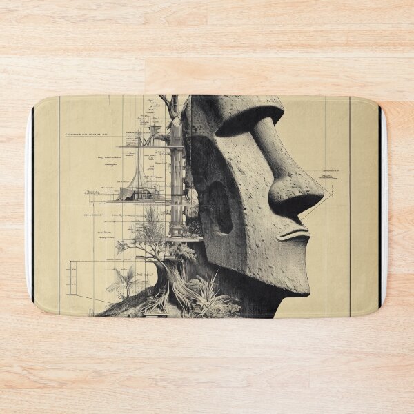 Item preview, Moai Head Architectural Fantasy designed and sold by lautir.
