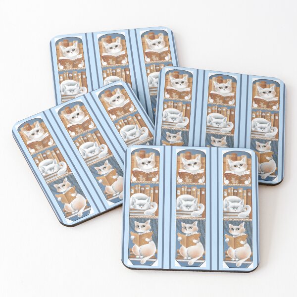 Item preview, Book-Loving Cats: Bookplate Sticker for cat lovers designed and sold by gatteria.