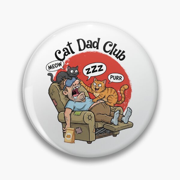 Item preview, Funny Cat Dad Sleeping Recliner Cartoon Nap Humor designed and sold by MTJ-Mushrooms.