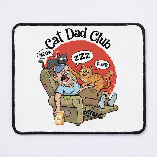 Item preview, Funny Cat Dad Sleeping Recliner Cartoon Nap Humor designed and sold by MTJ-Mushrooms.