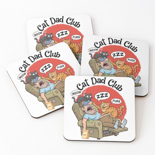 Item preview, Funny Cat Dad Sleeping Recliner Cartoon Nap Humor designed and sold by MTJ-Mushrooms.