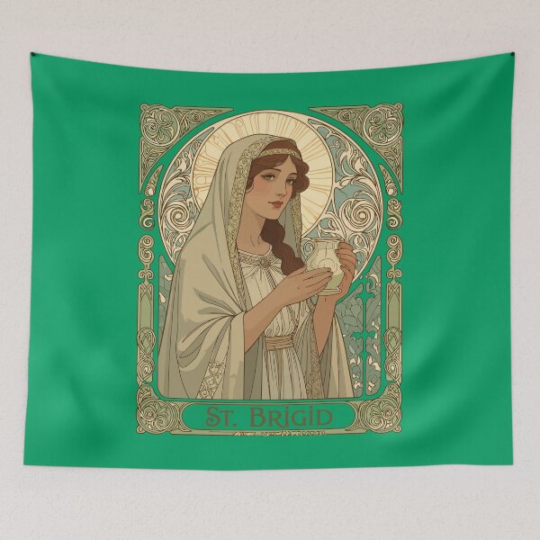 Item preview, St Brigid The Patron Saint of Dairymaids designed and sold by taiche.