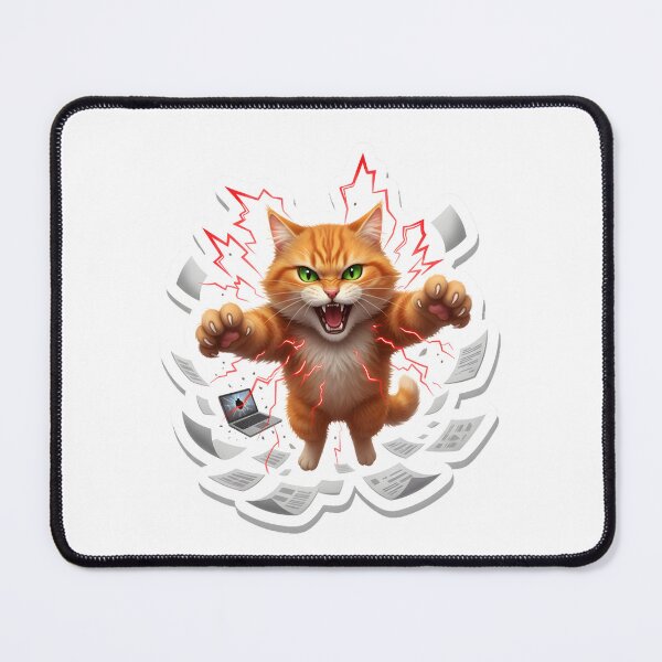 Item preview, Angry Cat Energy – Savage Feline Rage Meme Art designed and sold by JaiSoftStudio.