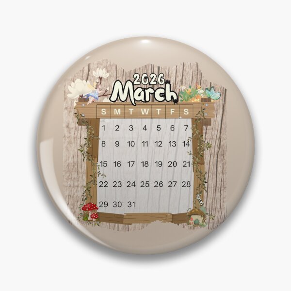 Item preview, March 2026 Monthly Calendar Fairy Garden Design designed and sold by iRenza.