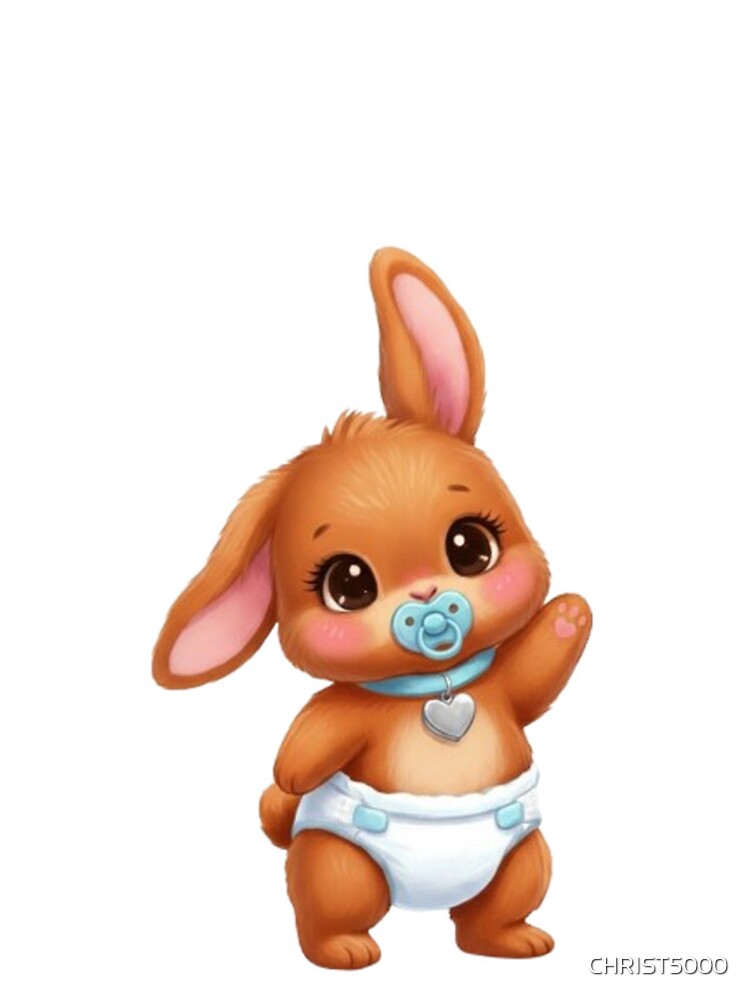 Thumbnail 4 of 4, iPhone Case, Adorable Baby Red Rabbit with Pacifier designed and sold by CHRIST5000.