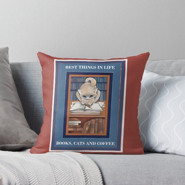 Item preview, Best thing in life: books, cats and coffee. A gift for cat lovers designed and sold by gatteria.