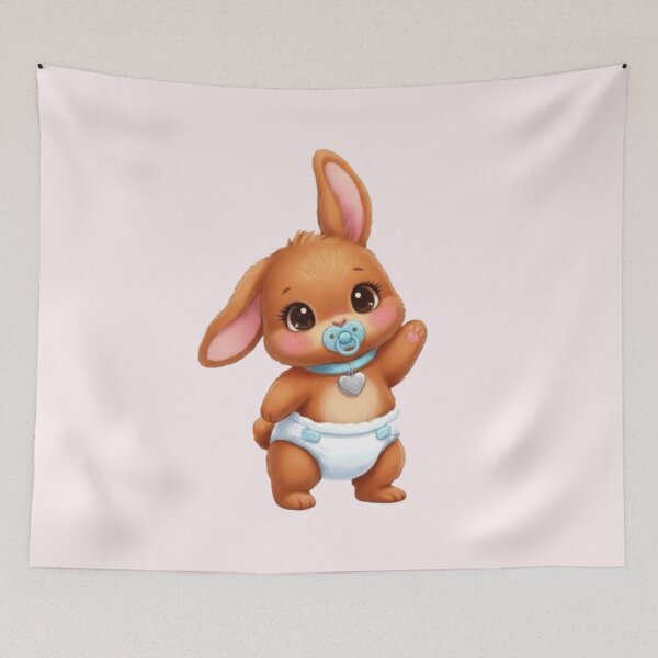 Item preview, Adorable Baby Red Rabbit with Pacifier designed and sold by CHRIST5000.