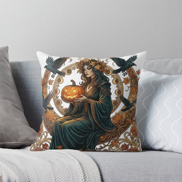 Item preview, Gothic Art Nouveau Autumn Queen - Vintage Harvest Witch designed and sold by gaogle.
