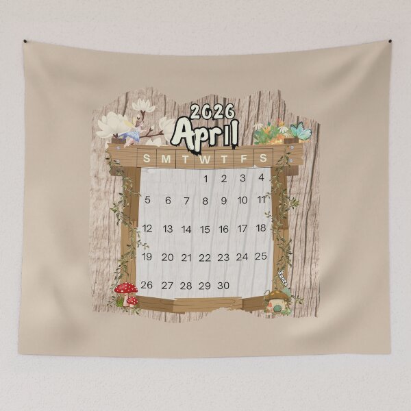 Item preview, April 2026 Monthly Calendar Fairy Garden Design designed and sold by iRenza.