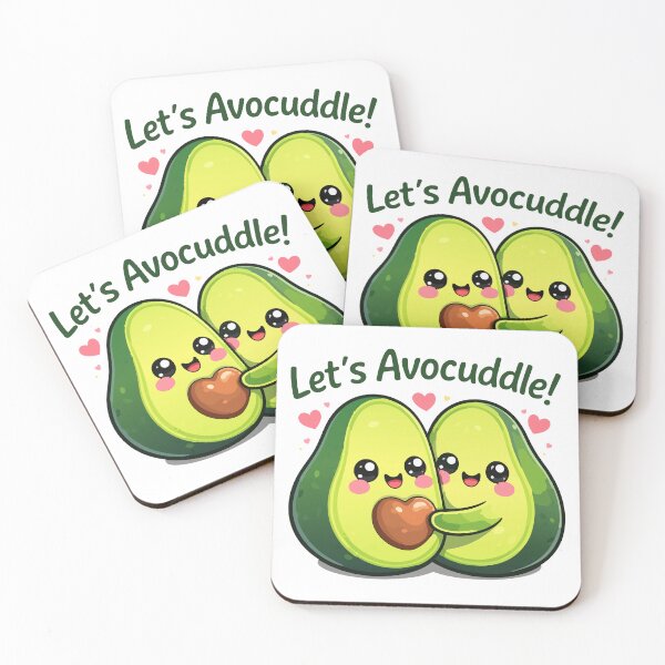 Item preview, Kawaii Avocado Love Illustration designed and sold by RitaStudio.