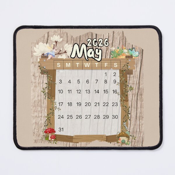 Item preview, May 2026 Monthly Calendar Fairy Garden Design designed and sold by iRenza.