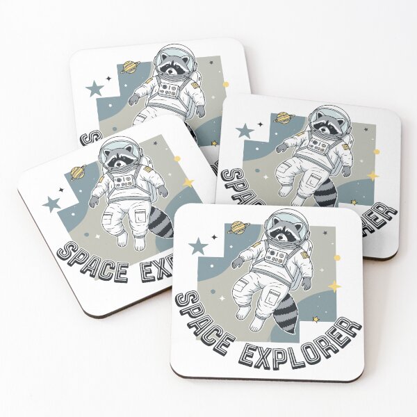Item preview, Raccoon Space Explorer | Cute Astronaut Animal Pilot designed and sold by Maesa Studio.