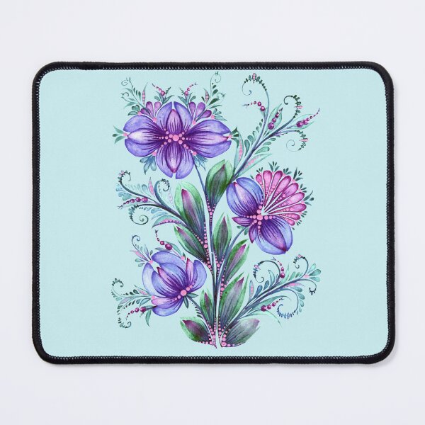 Item preview, Purple-lilac flowers Ukraine art, Petrykivka style, author's drawing, bouquet designed and sold by Sunflower-7.