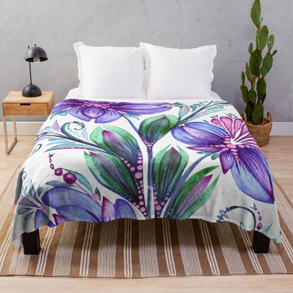 Item preview, Purple-lilac flowers Ukraine art, Petrykivka style, author's drawing, bouquet designed and sold by Sunflower-7.