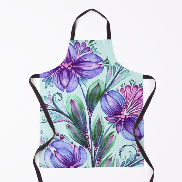 Item preview, Purple-lilac flowers Ukraine art, Petrykivka style, author's drawing, bouquet designed and sold by Sunflower-7.
