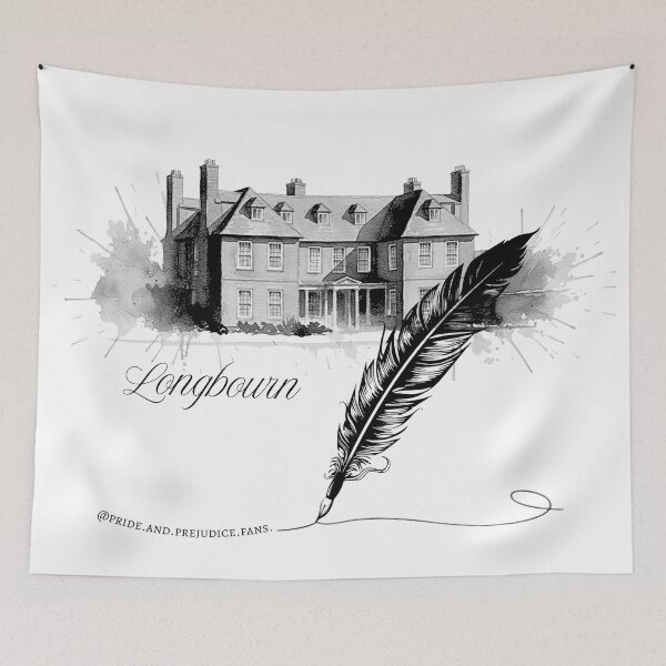 Item preview, The Shadows of Longbourn – A Moody Ink Illustration designed and sold by PandPFans.