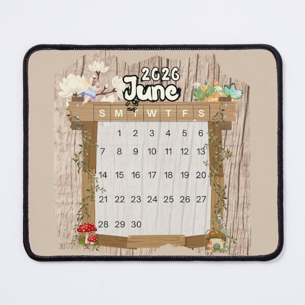 Item preview, June 2026 Monthly Calendar Fairy Garden Design designed and sold by iRenza.
