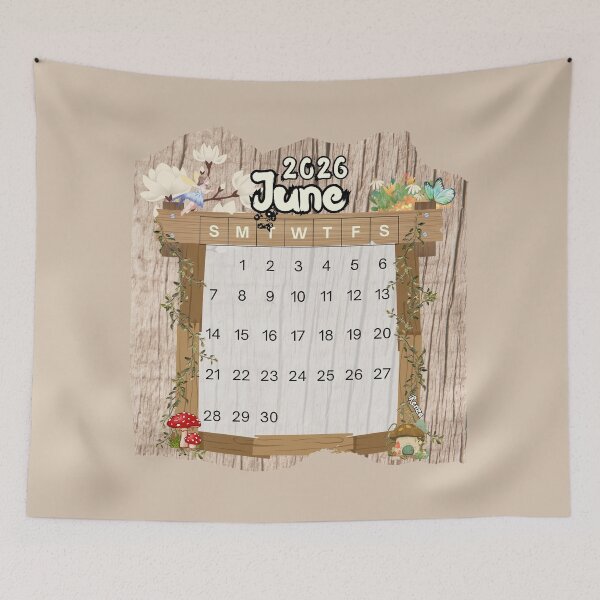 Item preview, June 2026 Monthly Calendar Fairy Garden Design designed and sold by iRenza.