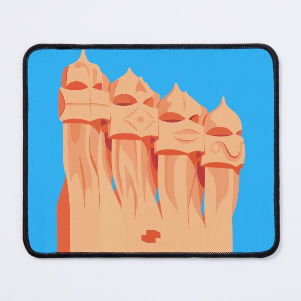 Item preview, Gaudi Barcelona Architecture - Minimalist Casa Mila Museum Poster designed and sold by Fothem.