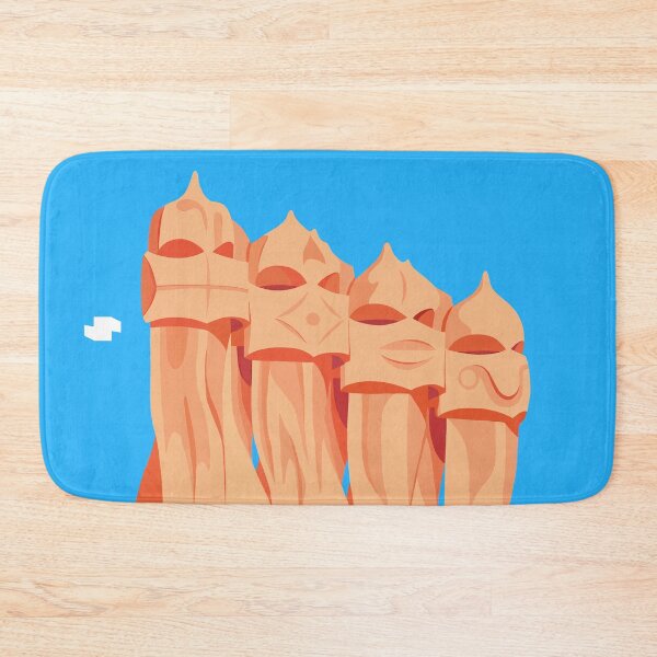 Item preview, Gaudi Barcelona Architecture - Minimalist Casa Mila Museum Poster designed and sold by Fothem.