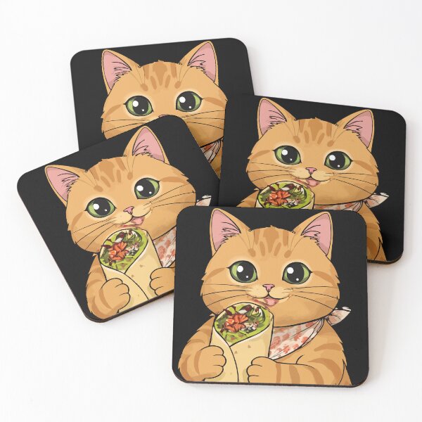Item preview, Cat eating burrito designed and sold by deathanarchy.