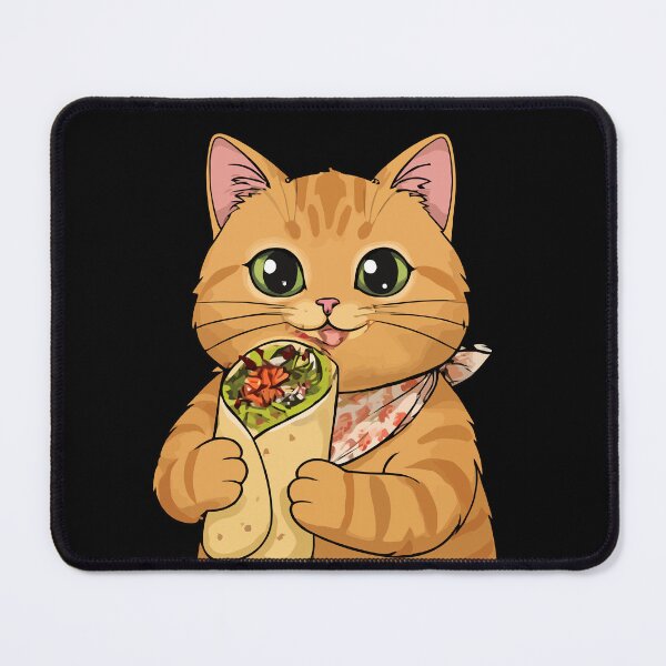 Item preview, Cat eating burrito designed and sold by deathanarchy.