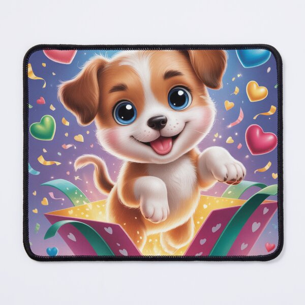 Item preview, Cute Puppy Popping Out of Gift Box designed and sold by CuteAnimalAura.