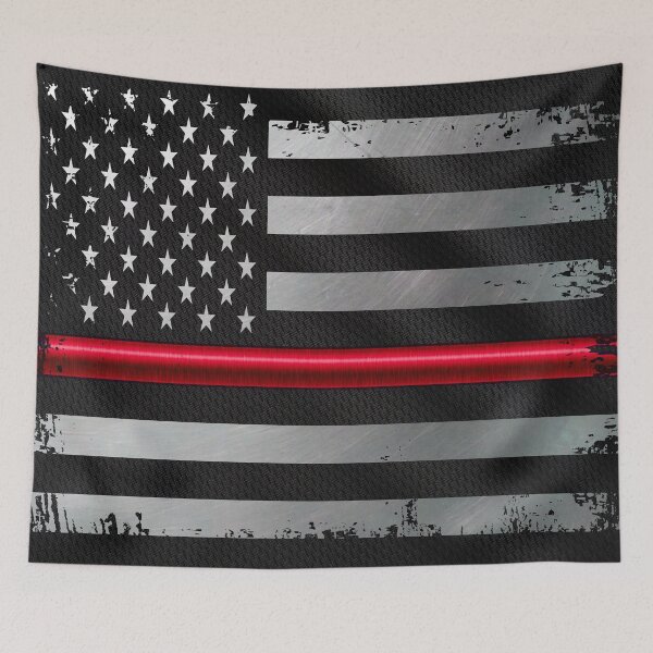 Item preview, Thin Red Line American Flag Firefighter Support designed and sold by artistwill.