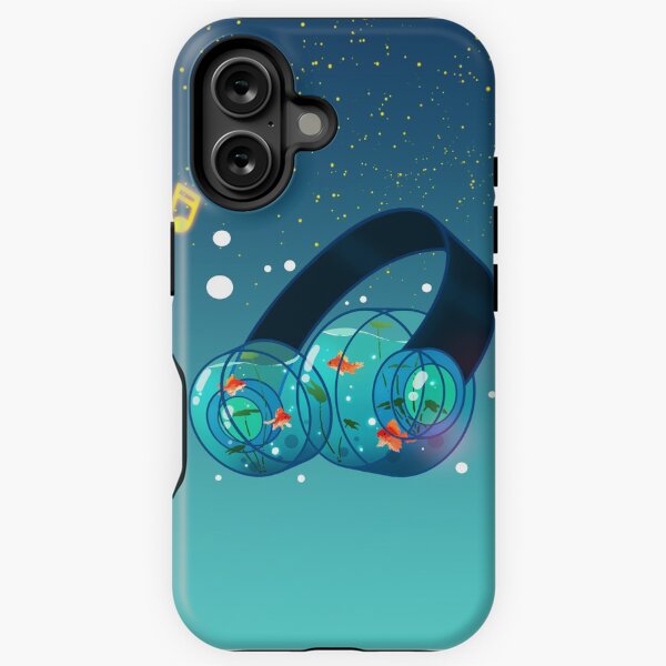 Vista previa del artículo con la obra «Auriculares Goldfish», diseñado y vendido por SeerStuff.