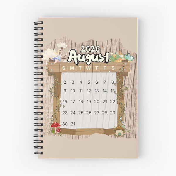 Item preview, August 2026 Monthly Calendar Fairy Garden Design designed and sold by iRenza.