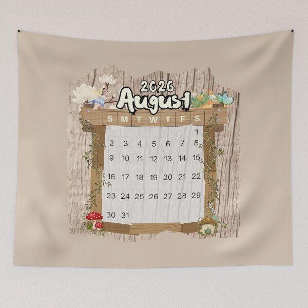 Item preview, August 2026 Monthly Calendar Fairy Garden Design designed and sold by iRenza.