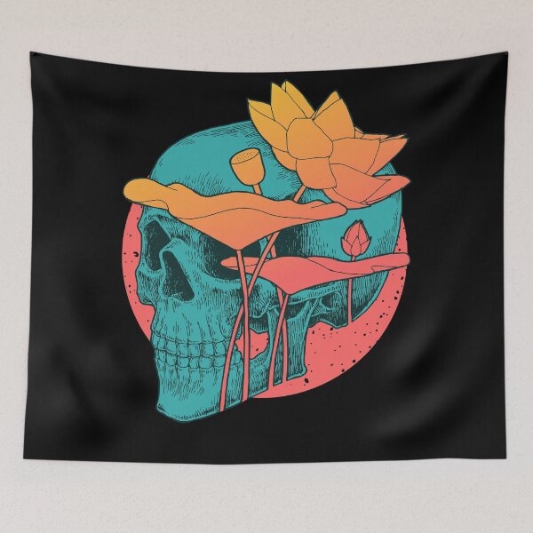 Item preview, Memento mori - Skull and Flowers designed and sold by Thechillfactor.