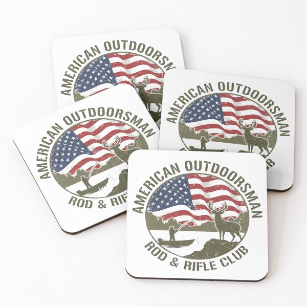 Item preview, American Outdoorsman Rod and Rifle Club Fishing Hunting designed and sold by MTJ-Mushrooms.