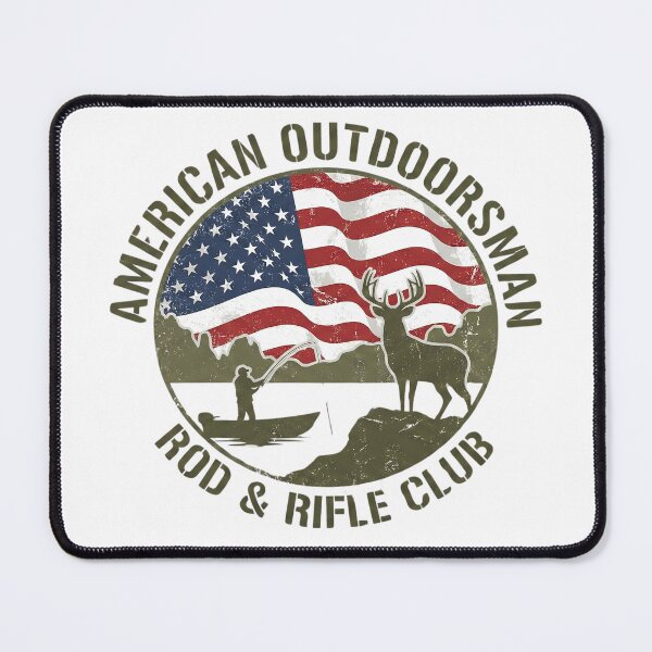 Item preview, American Outdoorsman Rod and Rifle Club Fishing Hunting designed and sold by MTJ-Mushrooms.