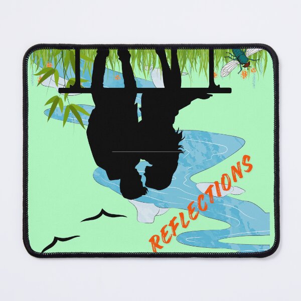 Item preview, Reflections – Calm Nature Silhouette Art with River & Forest Illustration designed and sold by NilofaDesigns.