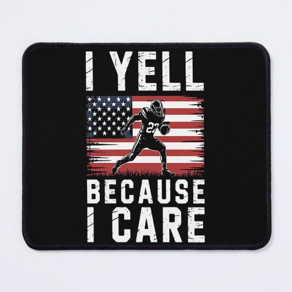 Item preview, I Yell Because I Care Football Dad US Flag Fathers Day designed and sold by gandebro.