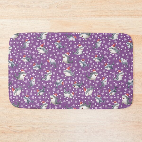 Item preview, Christmas Sharks & Snowflakes on Purple designed and sold by KSimpson838.