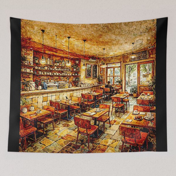 Item preview, Golden Morning at the Vintage Café#4 designed and sold by Helios Be. Lavsh.
