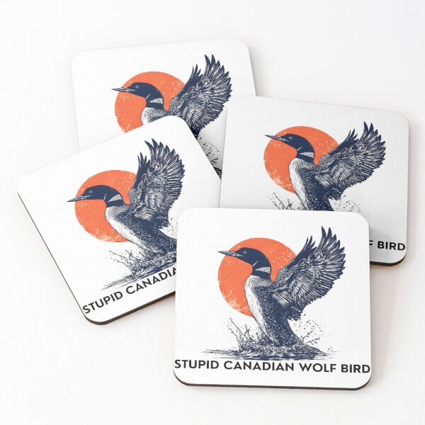 Item preview, Stupid Canadian Wolf Bird – Funny Loon Meme Quote Tee | Absurd Nature Humor T-Shirt designed and sold by Teetreasure2.