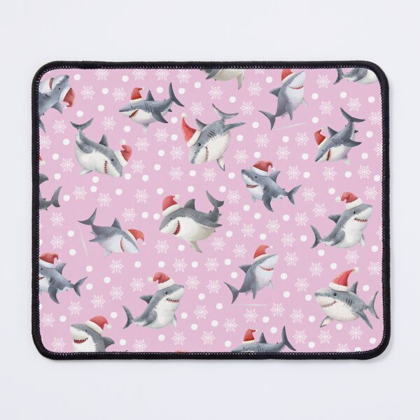 Item preview, Christmas Sharks & Snowflakes on Light Pink designed and sold by KSimpson838.