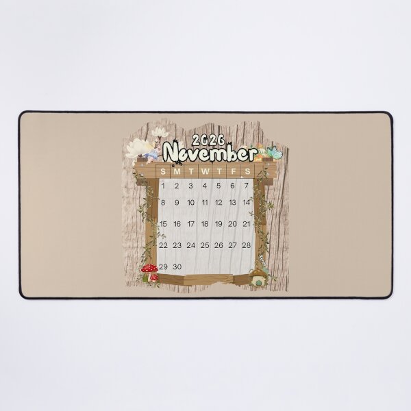 Item preview, November 2026 Monthly Calendar Fairy Garden Design designed and sold by iRenza.
