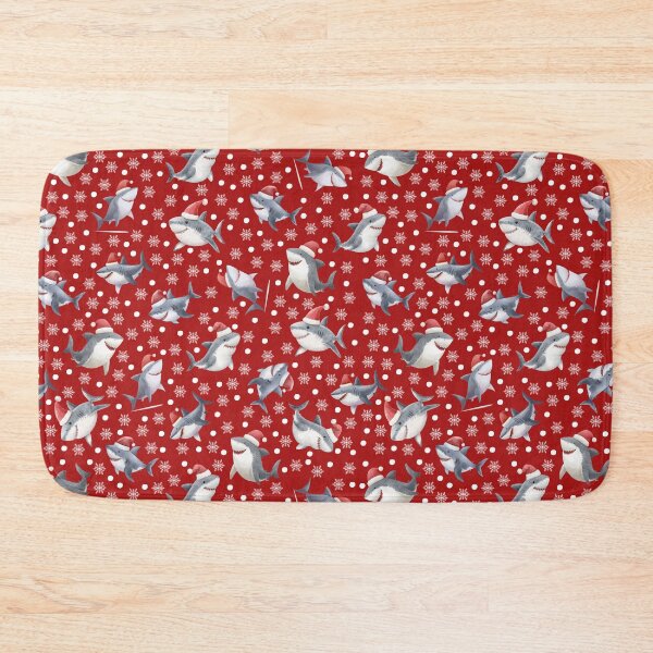 Item preview, Christmas Sharks & Snowflakes on Red designed and sold by KSimpson838.