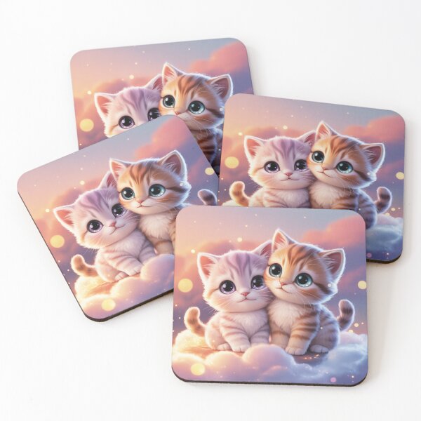 Item preview, Cute Kittens Cuddling On Soft Clouds designed and sold by CuteAnimalAura.