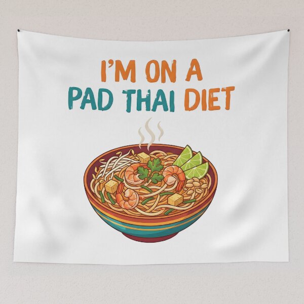 Item preview, thai food, phuket, pattaya, bangkok, thai cuisine, pad thai designed and sold by TrueArtVibes.