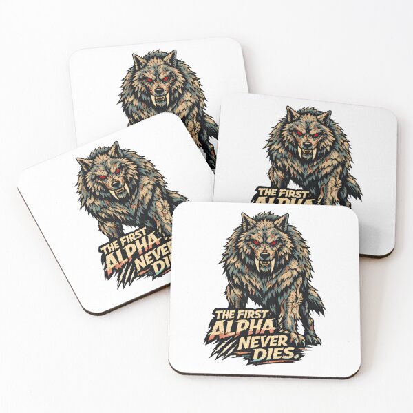 Item preview, The First Alpha Never Dies Saber Tooth Wolf Vintage Art - Retro Prehistoric Leader Graphic - Fierce Dire Wolf Ancient Strength Quote - Primal Alpha Spirit Legacy - Ancestral Beast Warrior Design designed and sold by Vivaan Studio.