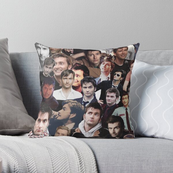 David Tennant Collage Throw Pillow
