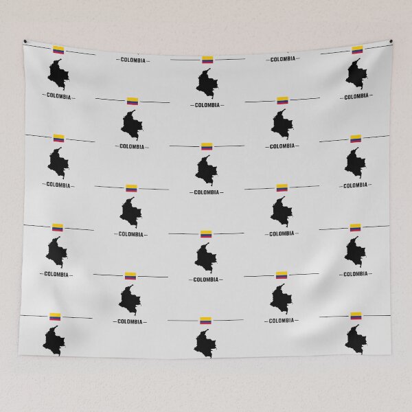 Item preview, Colombia Pride - Classic Minimalist Map and Flag Silhouette designed and sold by mashmosh.