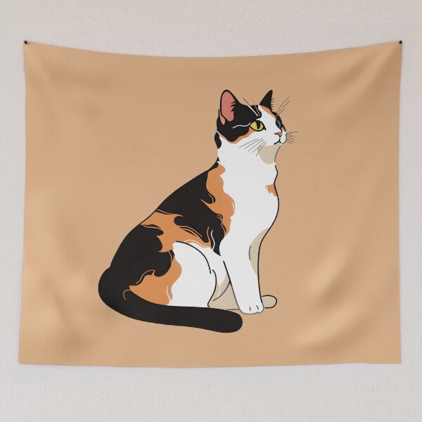 Item preview, Calico Cat with Heterochromatic Eyes, Calico Cat Lovers, Calico Cat Mom designed and sold by xiao xuans.