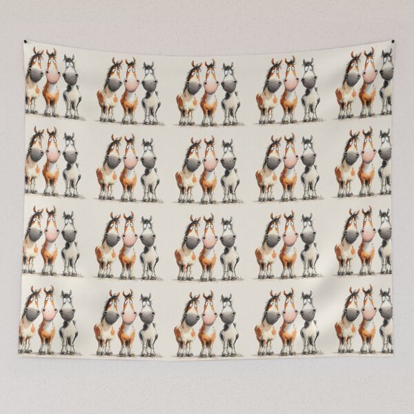 Item preview, Cute Happy Horses ' The Trailblazers ' Designs BY SHiRLeY MacARTHuR designed and sold by Shirley MacArthur Art.