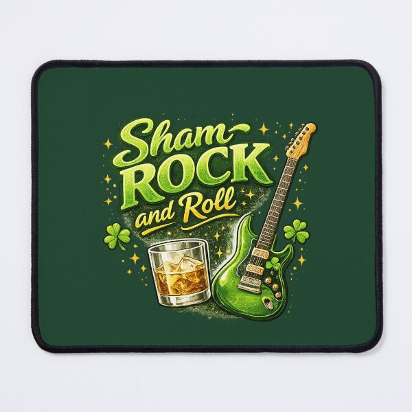 Item preview, Sham-Rock & Roll – St. Patrick's Day Music & Whiskey Pun designed and sold by PunchDrop.